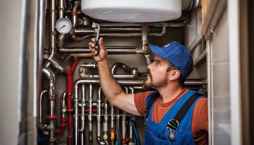 Professional Plumber At Work