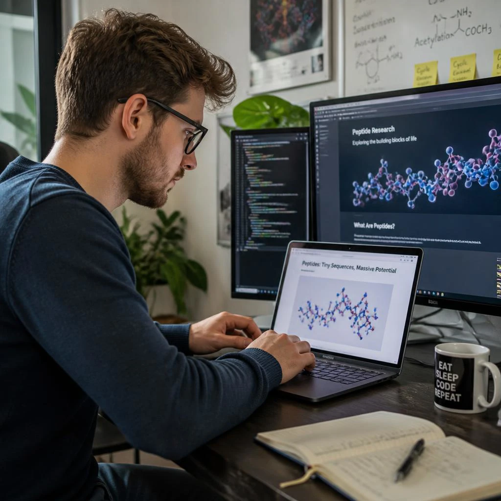 Peptide Analysis In A Scientific Laboratory