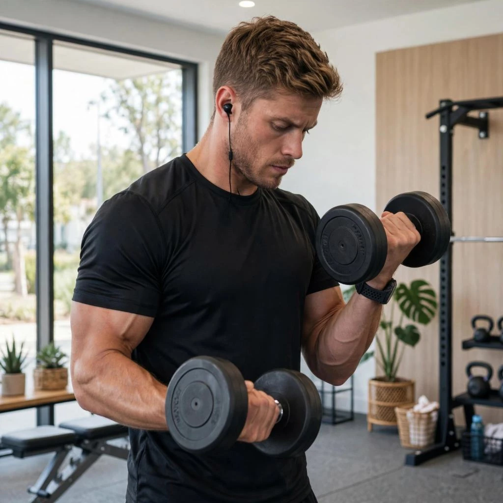 Man Doing Sustainable Strength Exercise